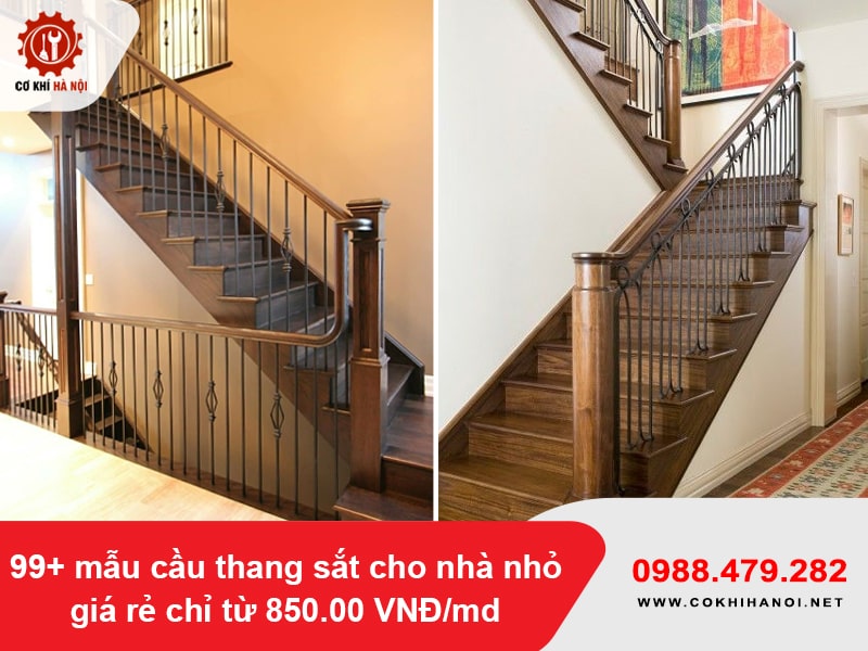 99+ mẫu cầu thang sắt cho nhà nhỏ giá rẻ chỉ từ 850.00 VNĐ/md