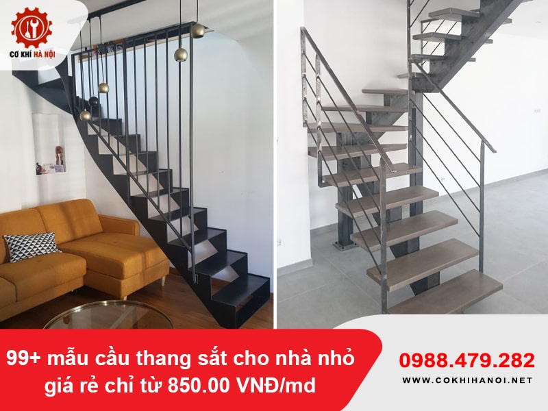 99+ mẫu cầu thang sắt cho nhà nhỏ giá rẻ chỉ từ 850.00 VNĐ/md