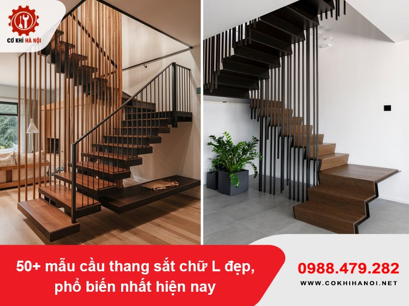 50+ mẫu cầu thang sắt chữ L đẹp, phổ biến nhất hiện nay