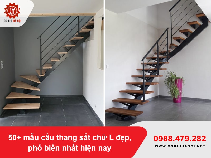 50+ mẫu cầu thang sắt chữ L đẹp, phổ biến nhất hiện nay