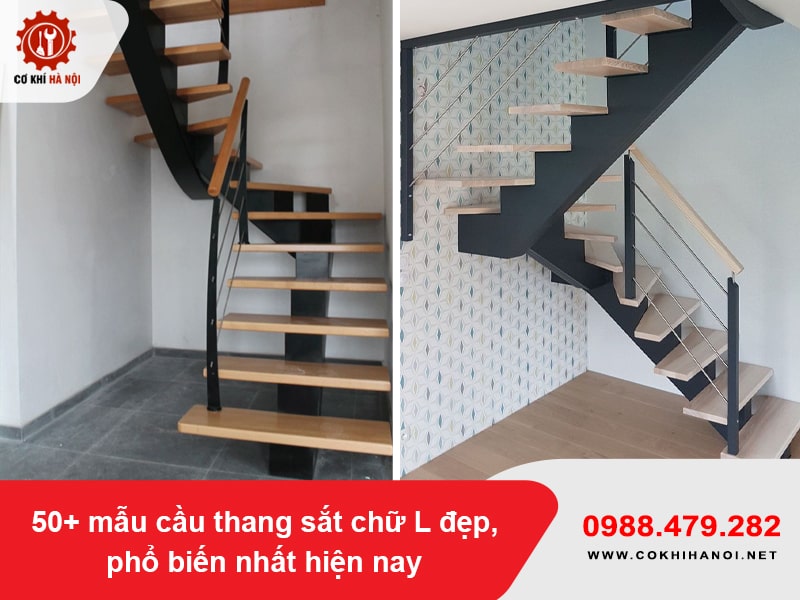 50+ mẫu cầu thang sắt chữ L đẹp, phổ biến nhất hiện nay