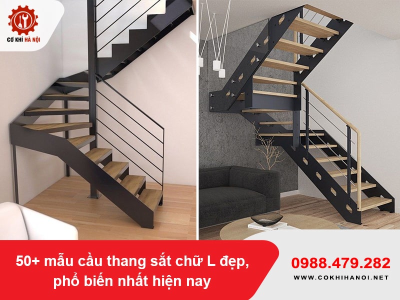50+ mẫu cầu thang sắt chữ L đẹp, phổ biến nhất hiện nay