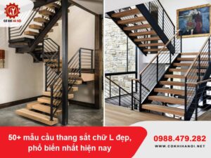 50+ mẫu cầu thang sắt chữ L đẹp, phổ biến nhất hiện nay