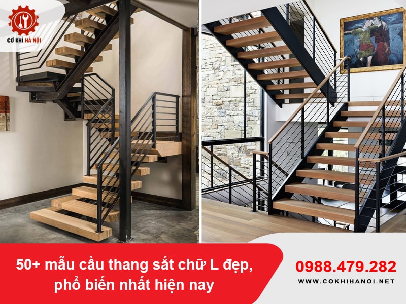 50+ mẫu cầu thang sắt chữ L đẹp, phổ biến nhất hiện nay