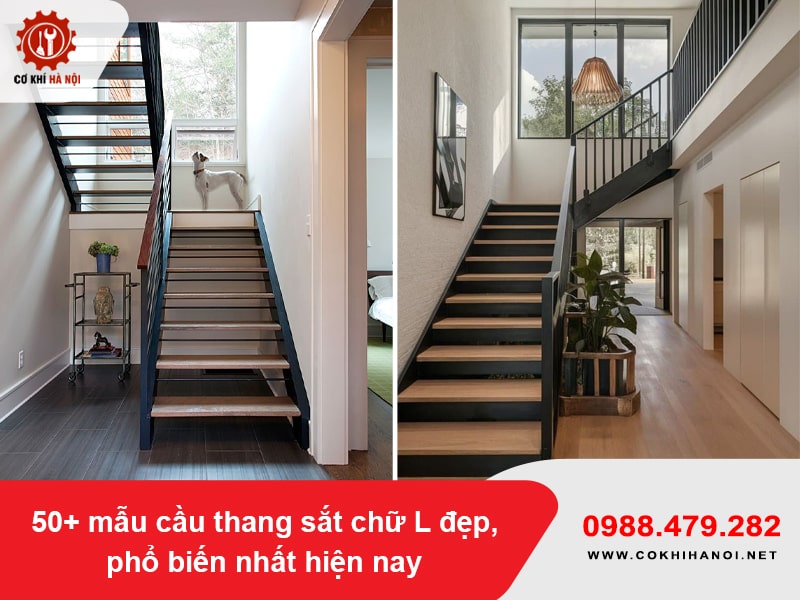 50+ mẫu cầu thang sắt chữ L đẹp, phổ biến nhất hiện nay
