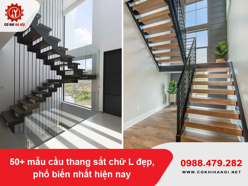50+ mẫu cầu thang sắt chữ L đẹp, phổ biến nhất hiện nay