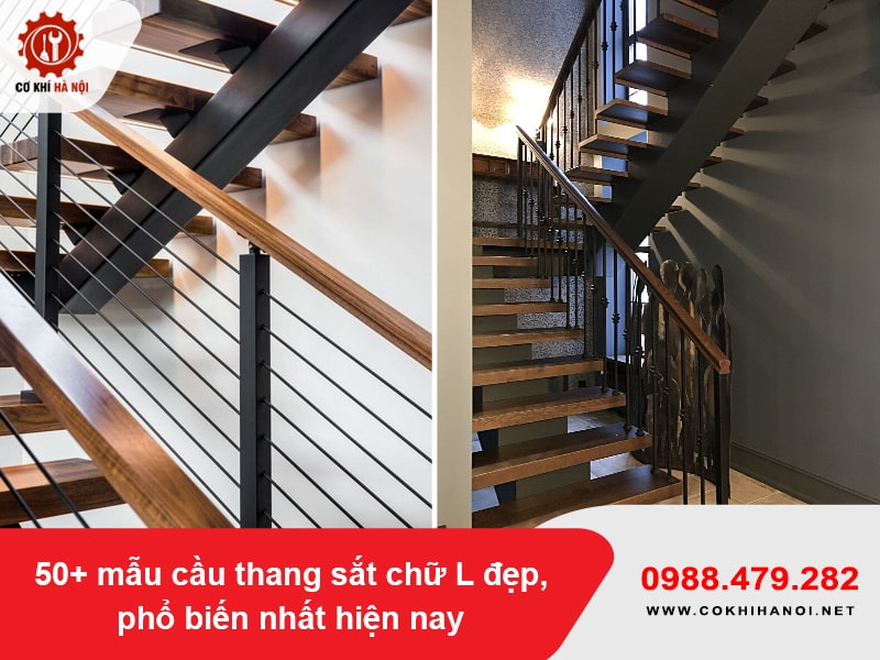 50+ mẫu cầu thang sắt chữ L đẹp, phổ biến nhất hiện nay