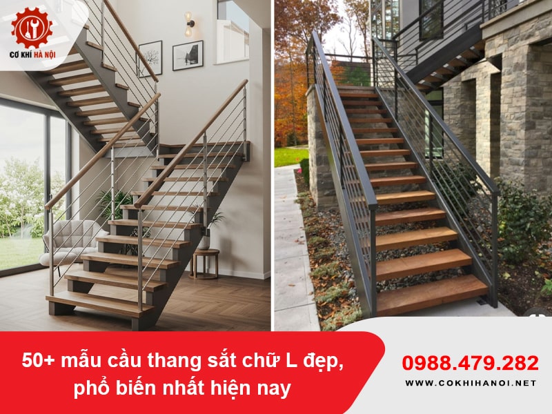 50+ mẫu cầu thang sắt chữ L đẹp, phổ biến nhất hiện nay