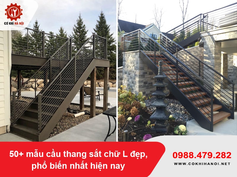 50+ mẫu cầu thang sắt chữ L đẹp, phổ biến nhất hiện nay