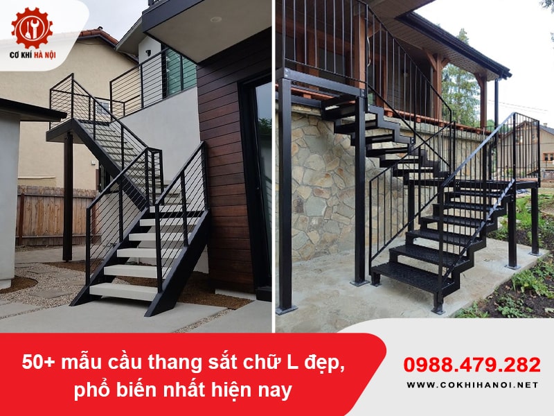 50+ mẫu cầu thang sắt chữ L đẹp, phổ biến nhất hiện nay