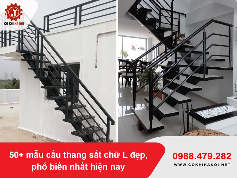 50+ mẫu cầu thang sắt chữ L đẹp, phổ biến nhất hiện nay