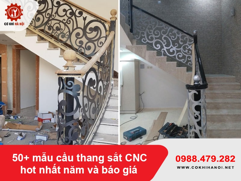 50+ mẫu cầu thang sắt CNC hot nhất năm và báo giá ưu đãi