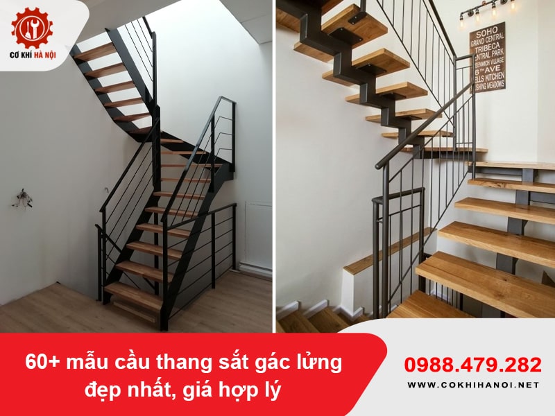 60+ mẫu cầu thang sắt gác lửng đẹp nhất, giá hợp lý