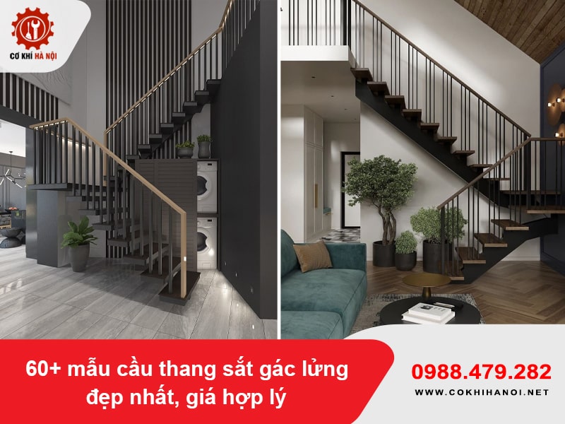 60+ mẫu cầu thang sắt gác lửng đẹp nhất, giá hợp lý