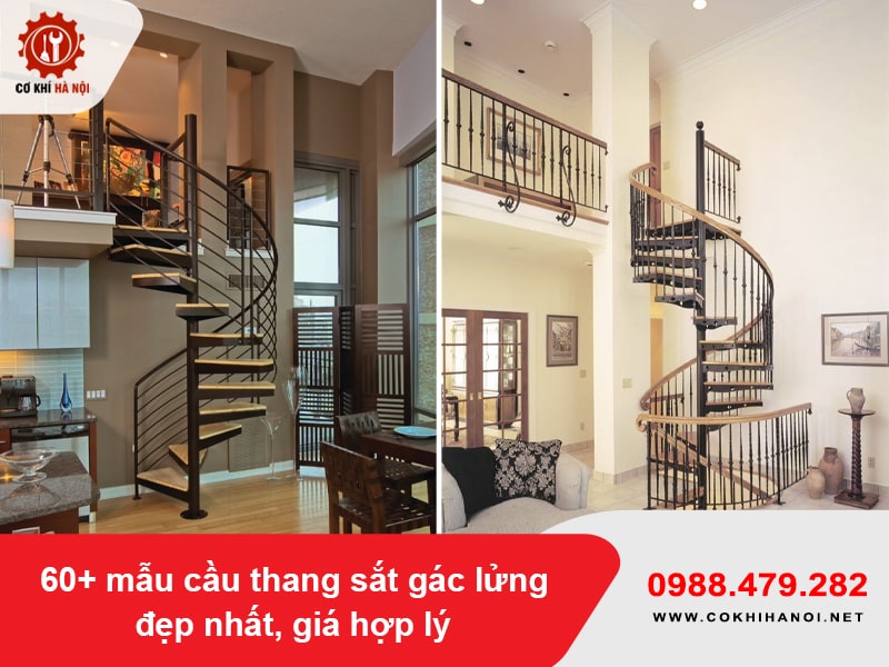 60+ mẫu cầu thang sắt gác lửng đẹp nhất, giá hợp lý