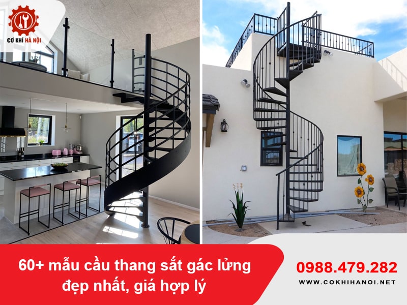 60+ mẫu cầu thang sắt gác lửng đẹp nhất, giá hợp lý