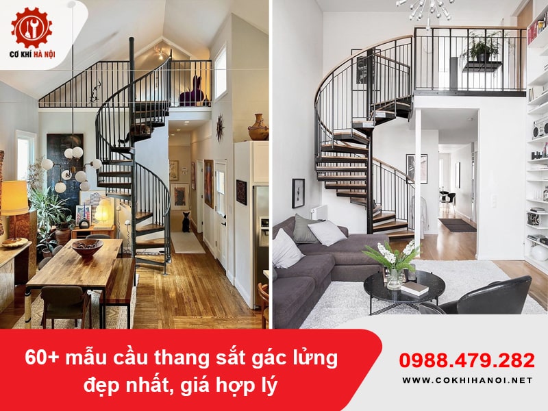 60+ mẫu cầu thang sắt gác lửng đẹp nhất, giá hợp lý