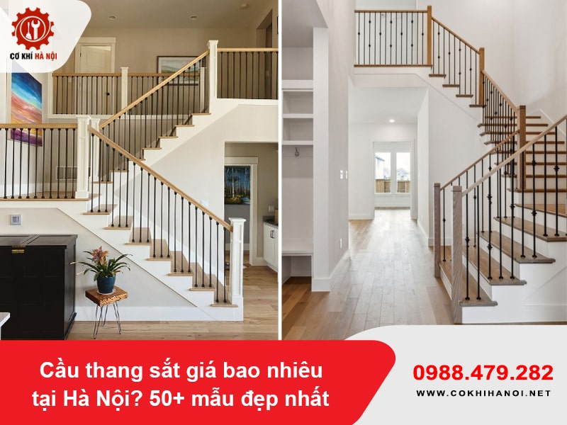 Cầu thang sắt giá bao nhiêu tại Hà Nội? 50+ mẫu đẹp nhất 2025