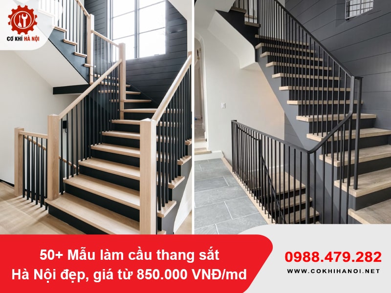 50+ Mẫu làm cầu thang sắt Hà Nội đẹp, giá từ 850.000 VNĐ/md
