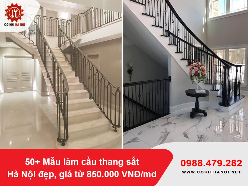 50+ Mẫu làm cầu thang sắt Hà Nội đẹp, giá từ 850.000 VNĐ/md