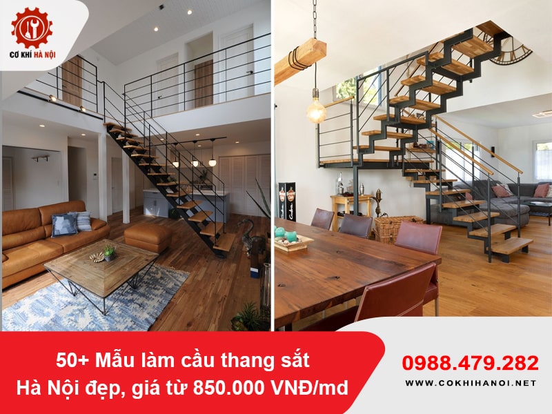 50+ Mẫu làm cầu thang sắt Hà Nội đẹp, giá từ 850.000 VNĐ/md