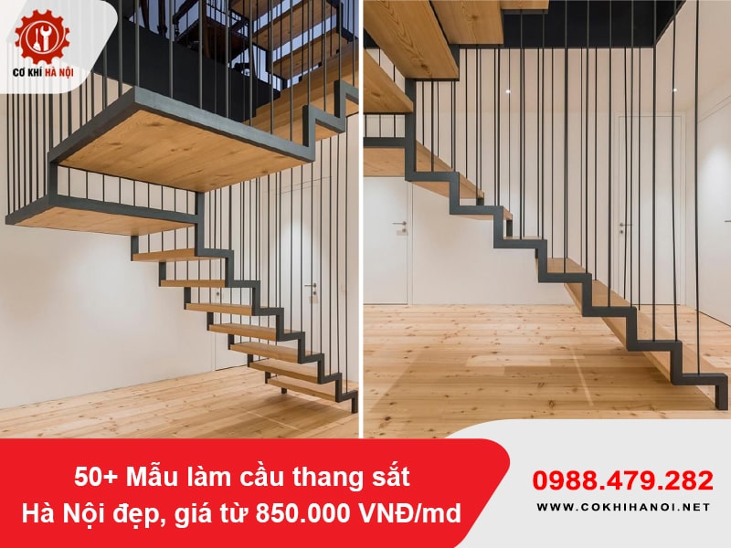 50+ Mẫu làm cầu thang sắt Hà Nội đẹp, giá từ 850.000 VNĐ/md