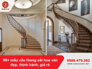 99+ mẫu cầu thang sắt hoa văn đẹp, thịnh hành, giá rẻ