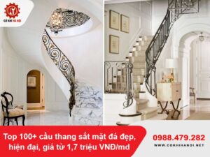 Top 100+ cầu thang sắt mặt đá đẹp, hiện đại, giá từ 1,7 triệu VNĐ/md