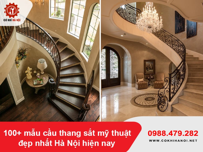 100+ mẫu cầu thang sắt mỹ thuật đẹp nhất Hà Nội hiện nay