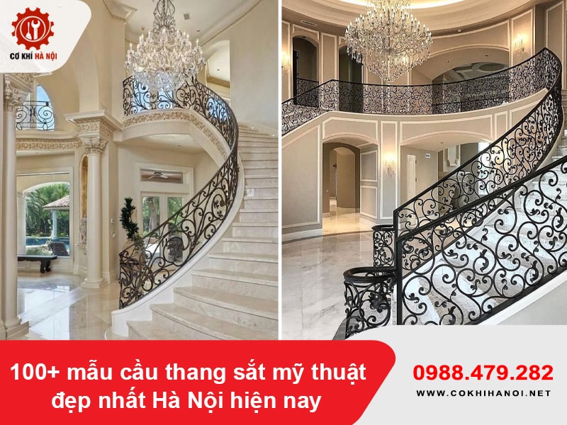 100+ mẫu cầu thang sắt mỹ thuật đẹp nhất Hà Nội hiện nay