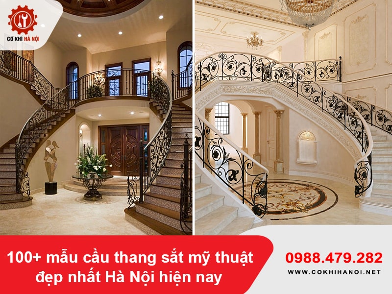 100+ mẫu cầu thang sắt mỹ thuật đẹp nhất Hà Nội hiện nay