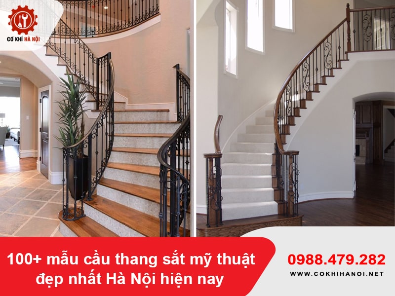 100+ mẫu cầu thang sắt mỹ thuật đẹp nhất Hà Nội hiện nay