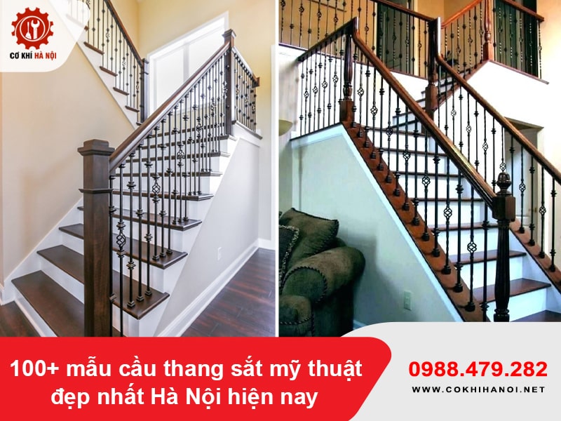 100+ mẫu cầu thang sắt mỹ thuật đẹp nhất Hà Nội hiện nay