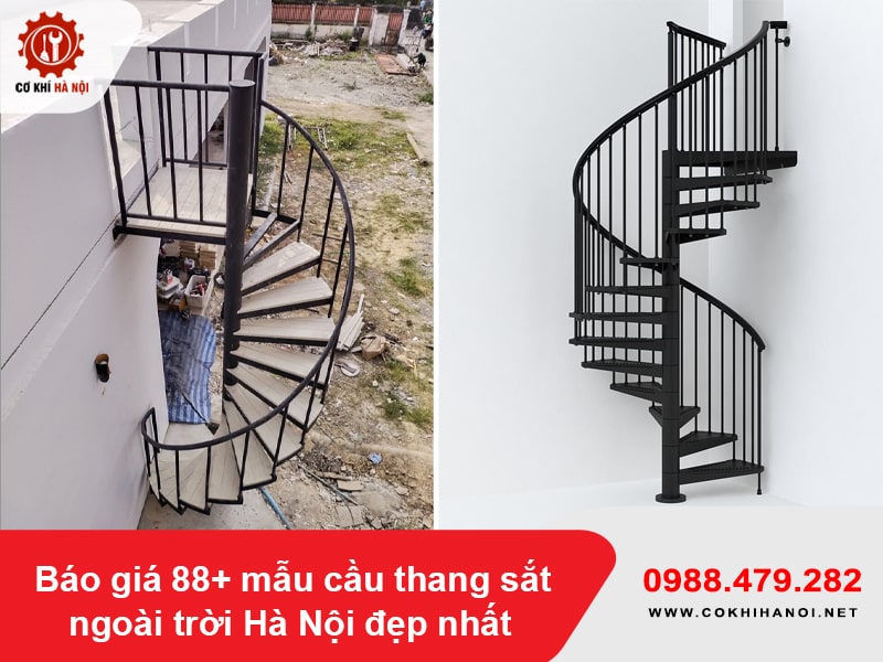 Báo giá 88+ mẫu cầu thang sắt ngoài trời Hà Nội đẹp nhất 2025