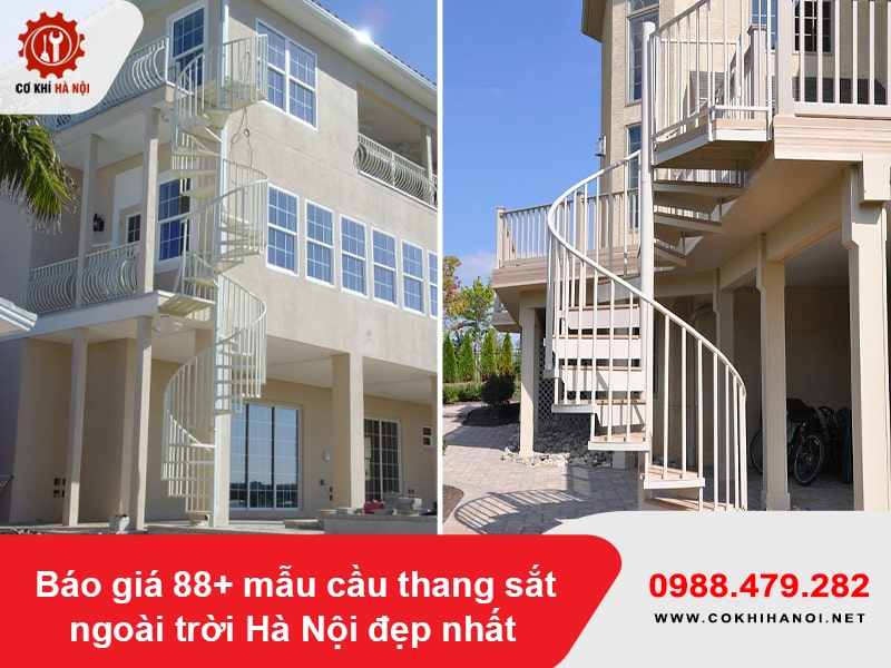 Báo giá 88+ mẫu cầu thang sắt ngoài trời Hà Nội đẹp nhất 2025