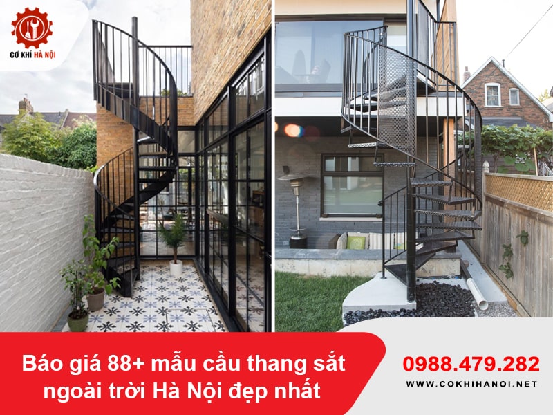 Báo giá 88+ mẫu cầu thang sắt ngoài trời Hà Nội đẹp nhất 2025