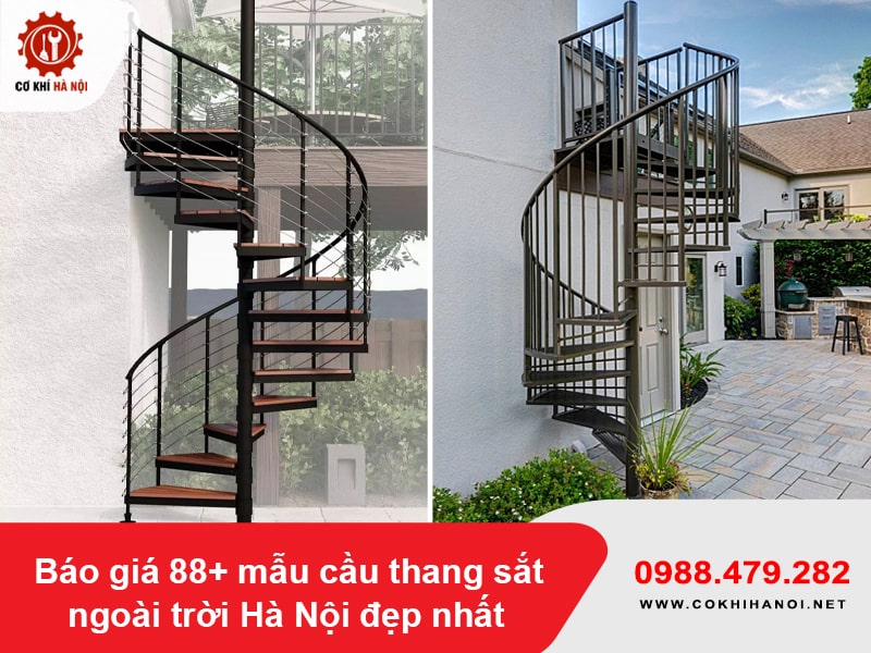Báo giá 88+ mẫu cầu thang sắt ngoài trời Hà Nội đẹp nhất 2025