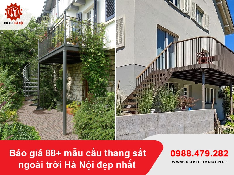 Báo giá 88+ mẫu cầu thang sắt ngoài trời Hà Nội đẹp nhất 2025