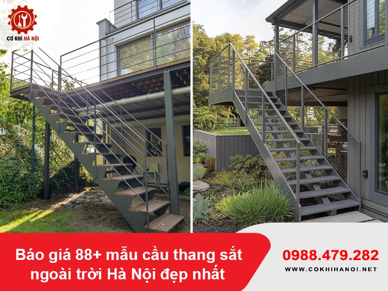 Báo giá 88+ mẫu cầu thang sắt ngoài trời Hà Nội đẹp nhất 2025