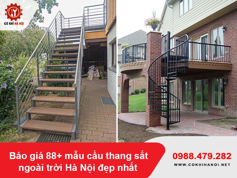 Báo giá 88+ mẫu cầu thang sắt ngoài trời Hà Nội đẹp nhất 2025