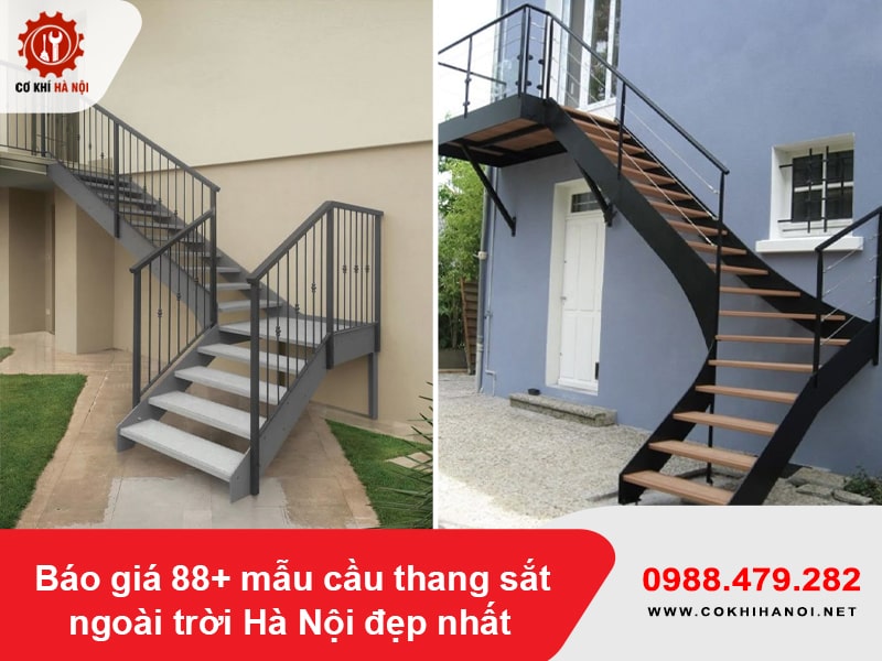 Báo giá 88+ mẫu cầu thang sắt ngoài trời Hà Nội đẹp nhất 2025