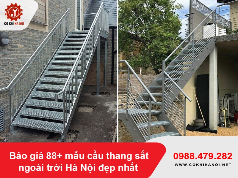 Báo giá 88+ mẫu cầu thang sắt ngoài trời Hà Nội đẹp nhất 2025