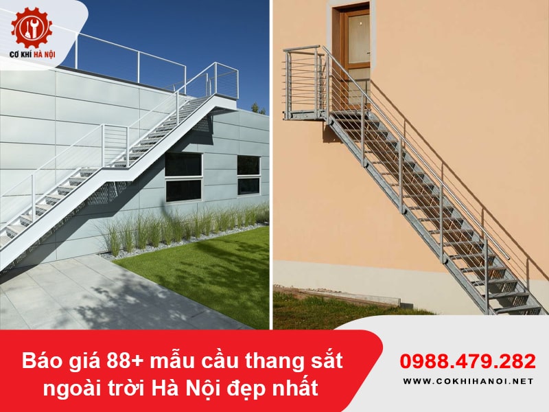 Báo giá 88+ mẫu cầu thang sắt ngoài trời Hà Nội đẹp nhất 2025