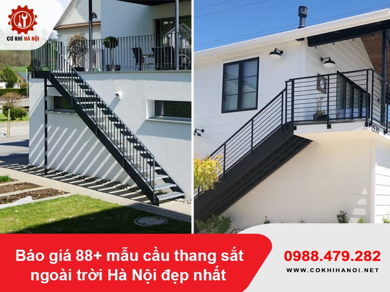 Báo giá 88+ mẫu cầu thang sắt ngoài trời Hà Nội đẹp nhất 2025