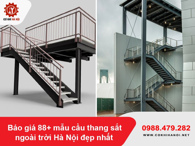 Báo giá 88+ mẫu cầu thang sắt ngoài trời Hà Nội đẹp nhất 2025