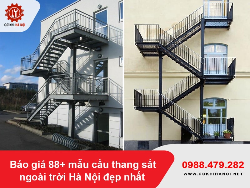 Báo giá 88+ mẫu cầu thang sắt ngoài trời Hà Nội đẹp nhất 2025