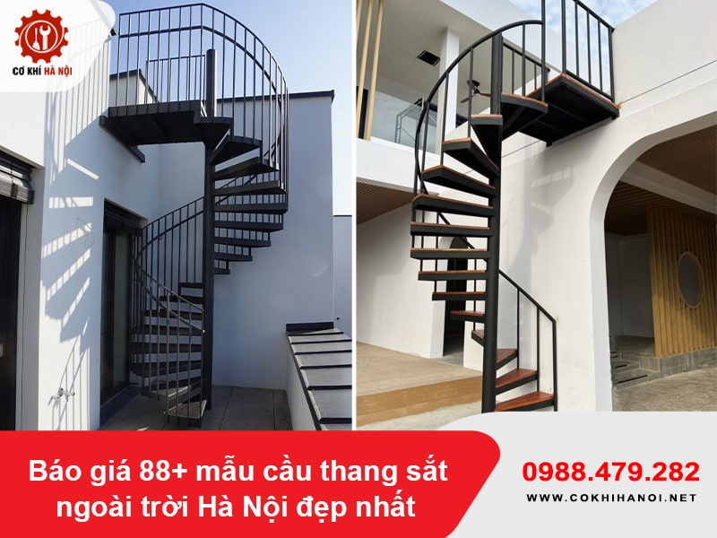 Báo giá 88+ mẫu cầu thang sắt ngoài trời Hà Nội đẹp nhất 2025