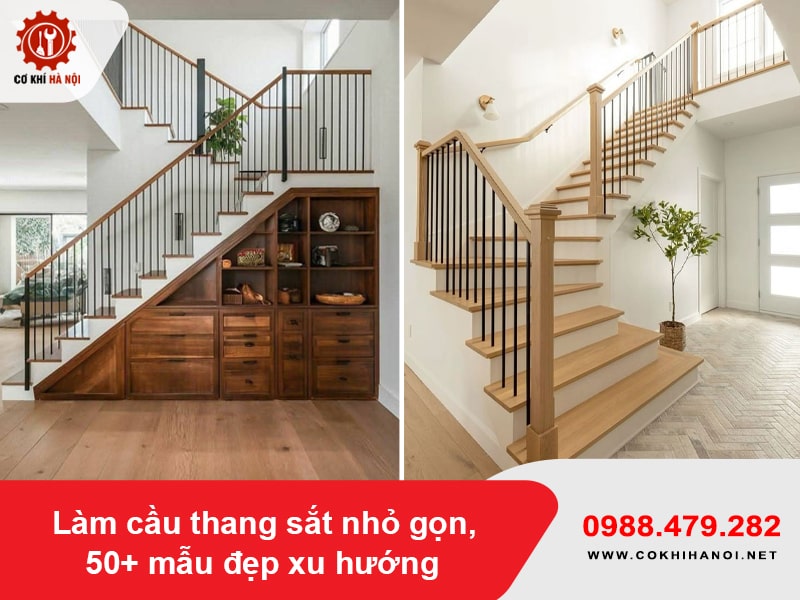 Làm cầu thang sắt nhỏ gọn, 50+ mẫu đẹp xu hướng năm 2025 Làm cầu thang sắt nhỏ gọn, 50+ mẫu đẹp xu hướng năm 2025
