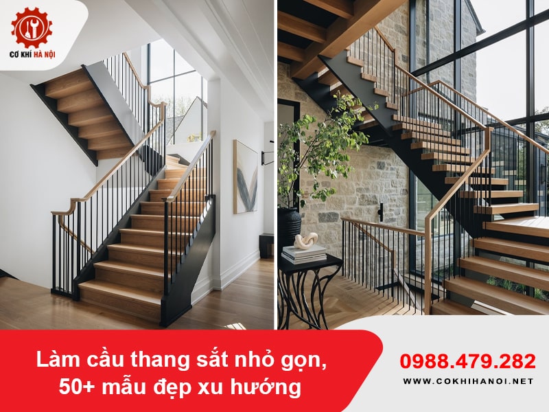 Làm cầu thang sắt nhỏ gọn, 50+ mẫu đẹp xu hướng năm 2025 Làm cầu thang sắt nhỏ gọn, 50+ mẫu đẹp xu hướng năm 2025