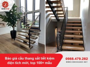 Báo giá cầu thang sắt tiết kiệm diện tích mới, top 100+ mẫu